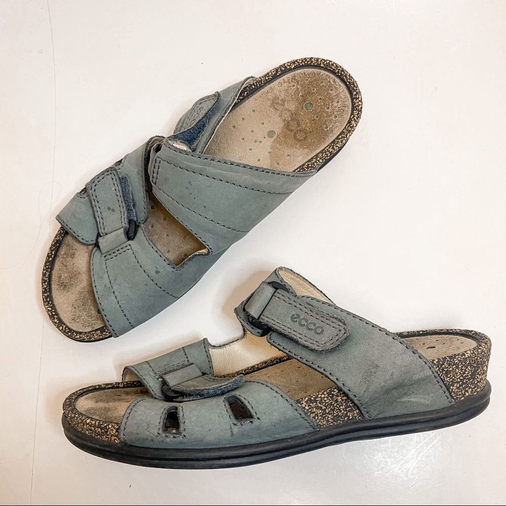 Ecco Teal Two Strap Comfort Sandals Size‎ 36